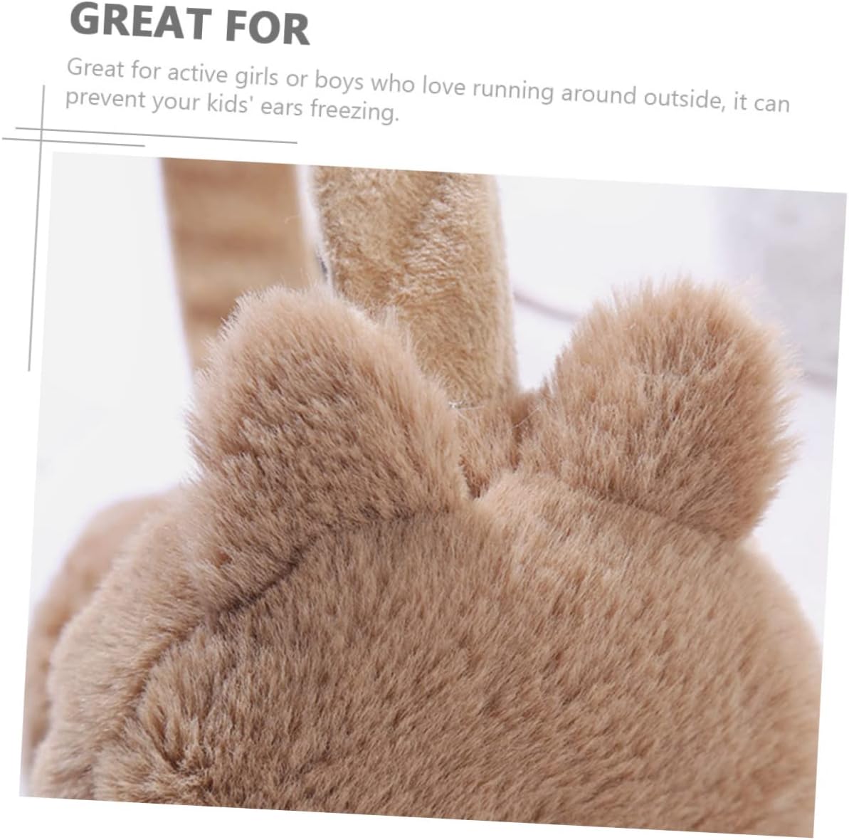 Comfortable Bunny Ears Earmuffs for Boys and Girls Warm Ear Cover Cute Foldable Design for Outdoor Activities Soft Material Birthday image 3