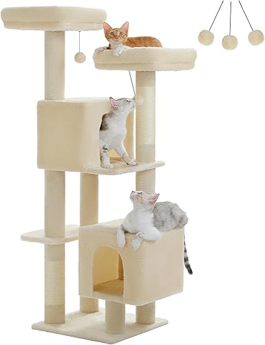 Miniatura 9 de MUTTROS Árbol para gatos de 70.9 pulgadas de alto para gatos grandes, árbol grande para gatos de interior, torre de felpa de varios niveles con 6