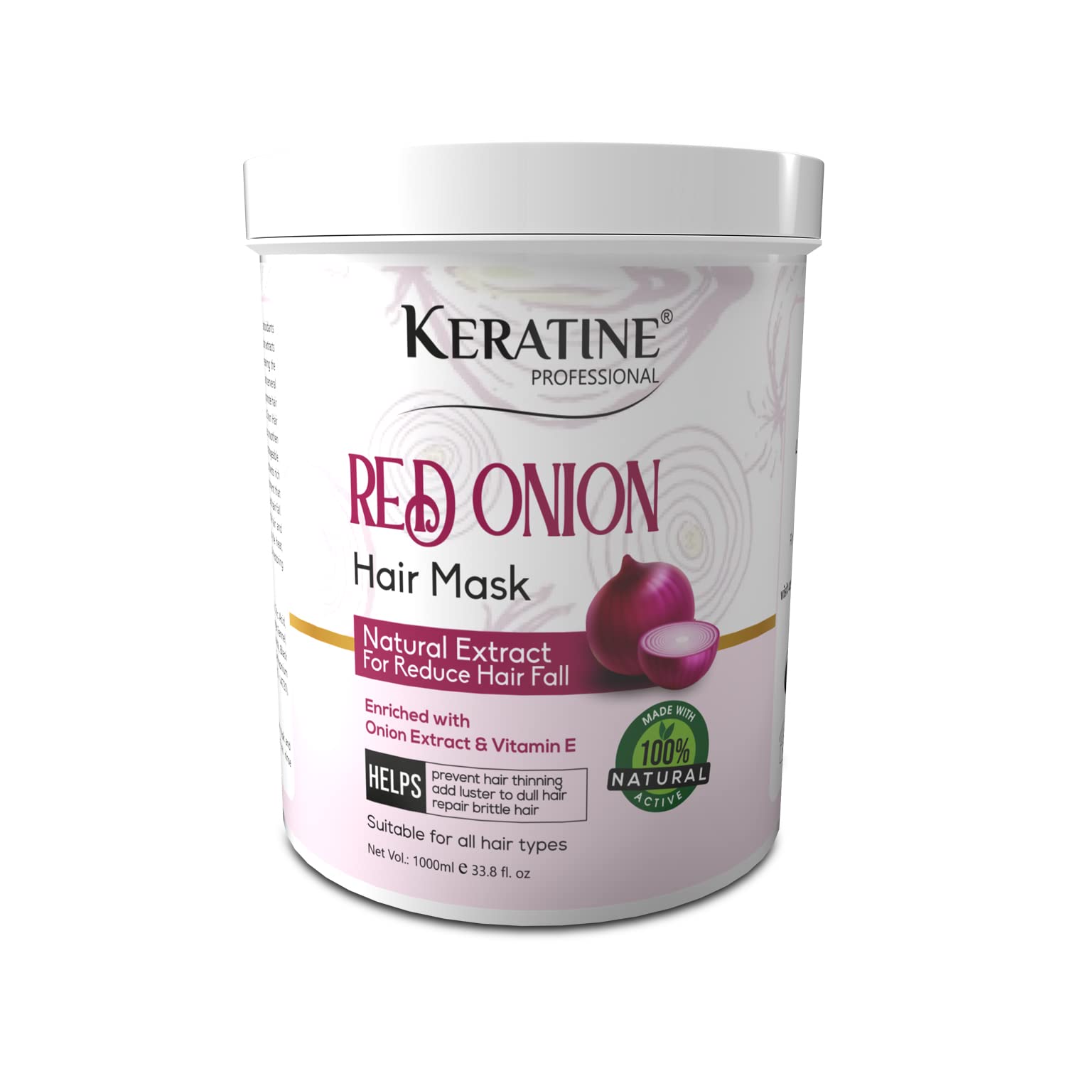 KERATINE PROFESSIONAL Onion Hair Mask Spa | Enriched with Onion Extract, Vitamin E, Ginger, Moroccan Argan, Black Seed, & much more For Deep Conditioning Frizz-free Colors Treated, Smooth & Shiny Hair-image-19