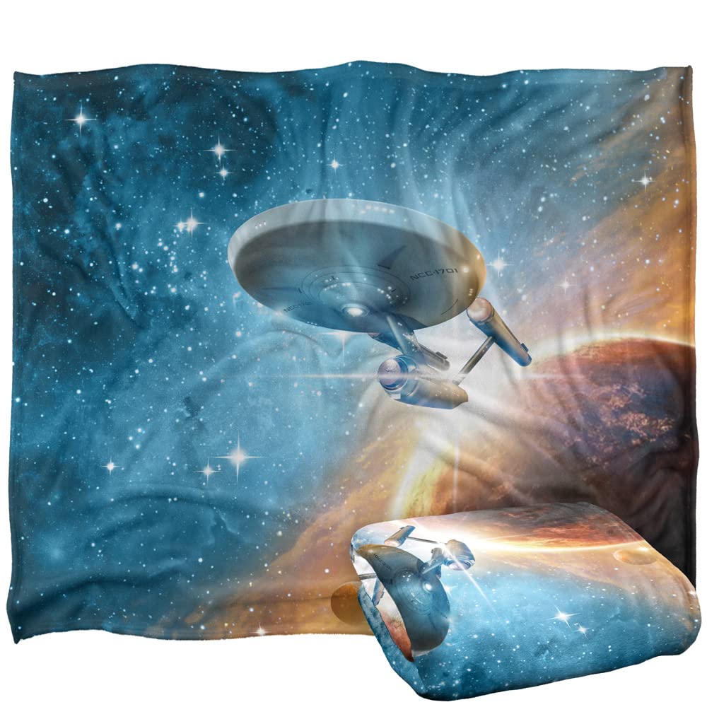Star Trek Blanket, 60"x80" Final Frontier Silky Touch Super Soft Throw Blanket