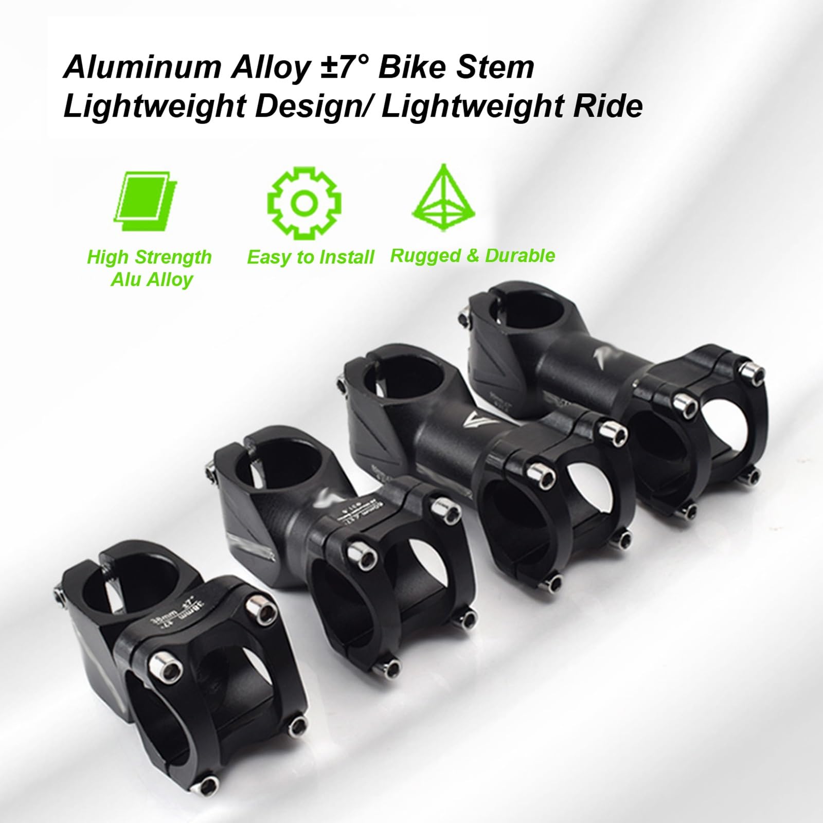 Potence de vélo réglable 25,4/31,8 - 90 mm 110 mm - 0-90 ° degrés - Aluminium