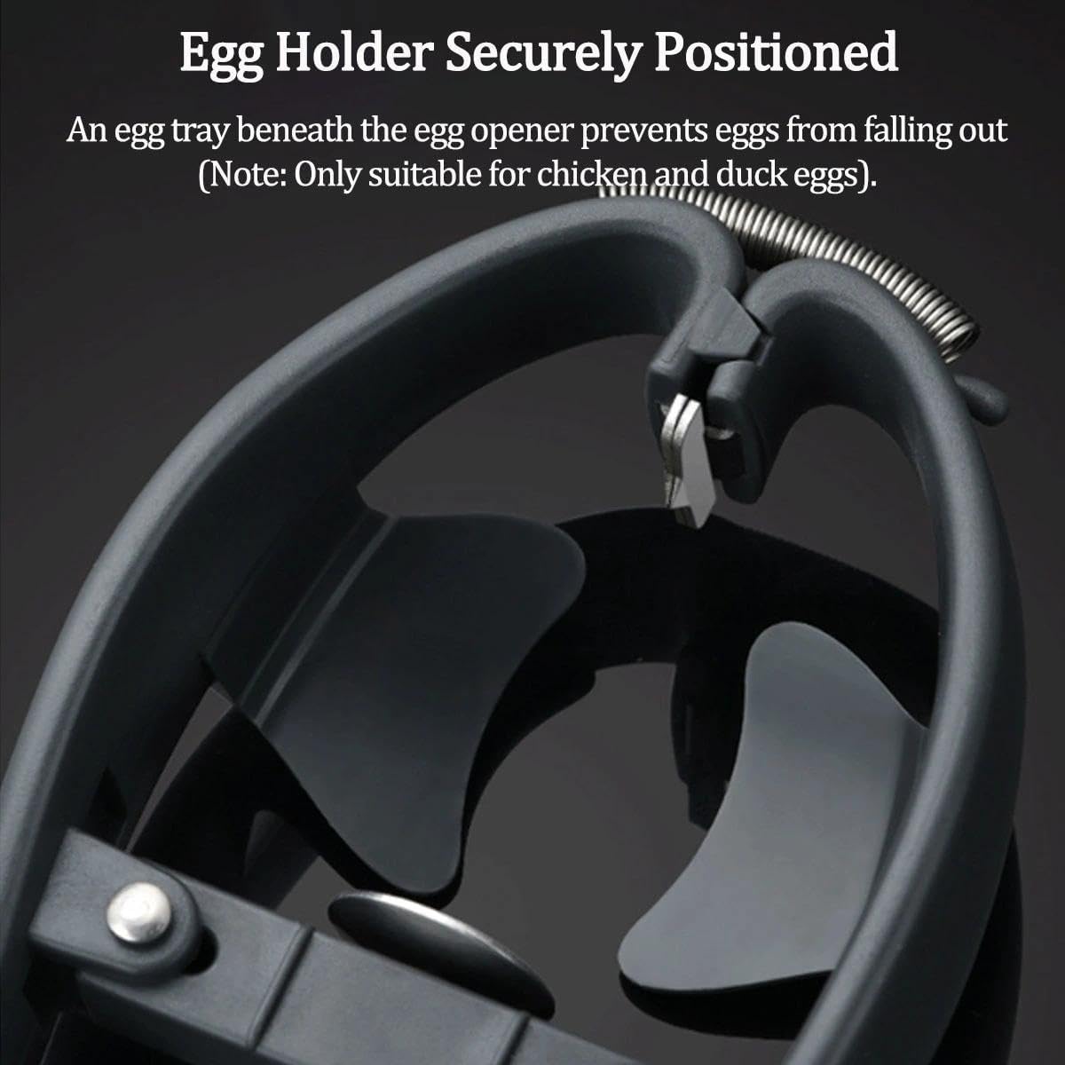 Automatic Egg Cracker,Egg Cracker Stainless Steel Separator,Easy Eggshell Cutter,Hard Soft-Boiled Eggs