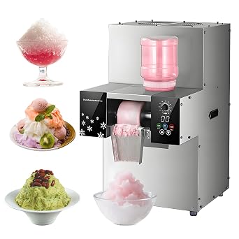 HNZXIB Automatic Snowflake Ice Machine Maker 440lbs/day Auto Ice Crusher, Shaver & Snow Cone Maker Air Cooling System