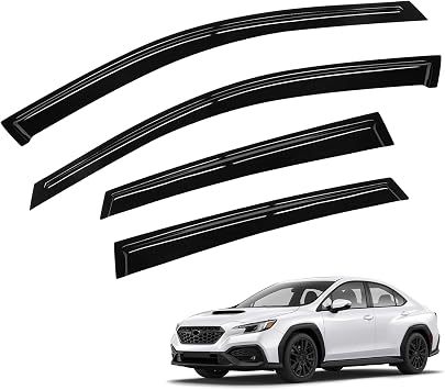 Rain Guards Compatible with Subaru WRX 2022-2025, Tape-On Extra Durable Side Window Vent Visors Deflectors Exterior Car Accessories - 4pcs