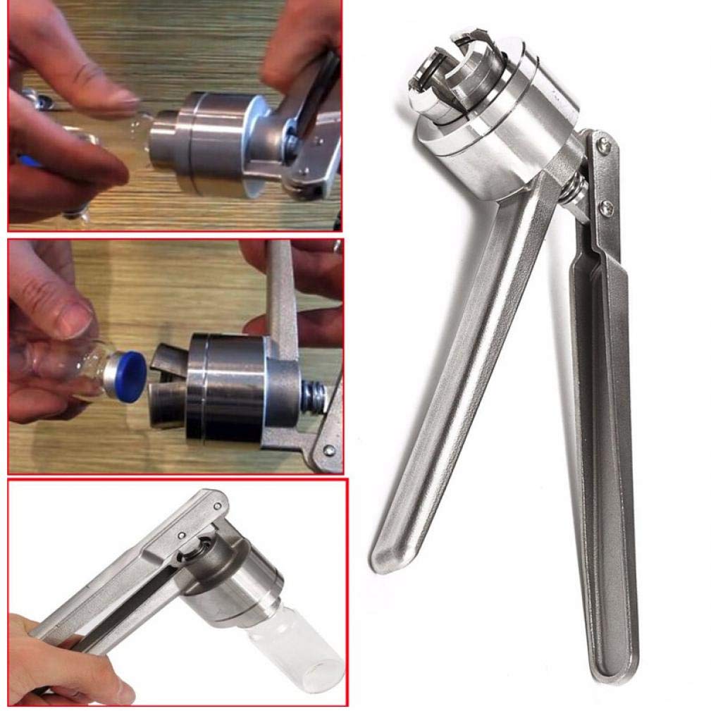 1 sztuka ręczna uszczelka Vial Crimper ze stali nierdzewnej do zaciskania 20 mm Flip Off Cap Otle Clamp-szczypce zamykające