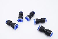 Vista 13 de Empuje para conectar, tubo de 1/2 pulgada de diámetro exterior x tubo de 1/4 pulgadas, conector de dos vías de unión recta de aire neumático