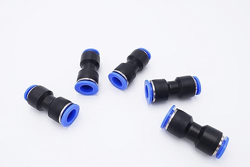 Miniatura 13 de Empuje para conectar, tubo de 1/2 pulgada de diámetro exterior x tubo de 1/4 pulgadas, conector de dos vías de unión recta de aire neumático