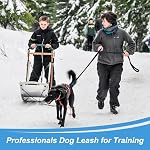 Vivifying Waterproof Dog Leash, 6FT Durable PVC Training Lead with Padded Handle Great for Small Medium Large Dogs Training, Walking, Beach and Yard (Black)