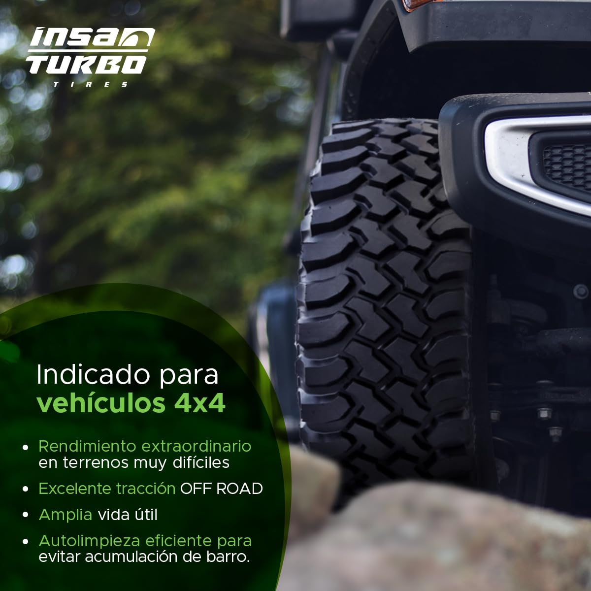 Neumático Dakar MT 4x4 - Todoterreno - Neumático de Verano - Excelente Tracción Off Road - Insa Turbo