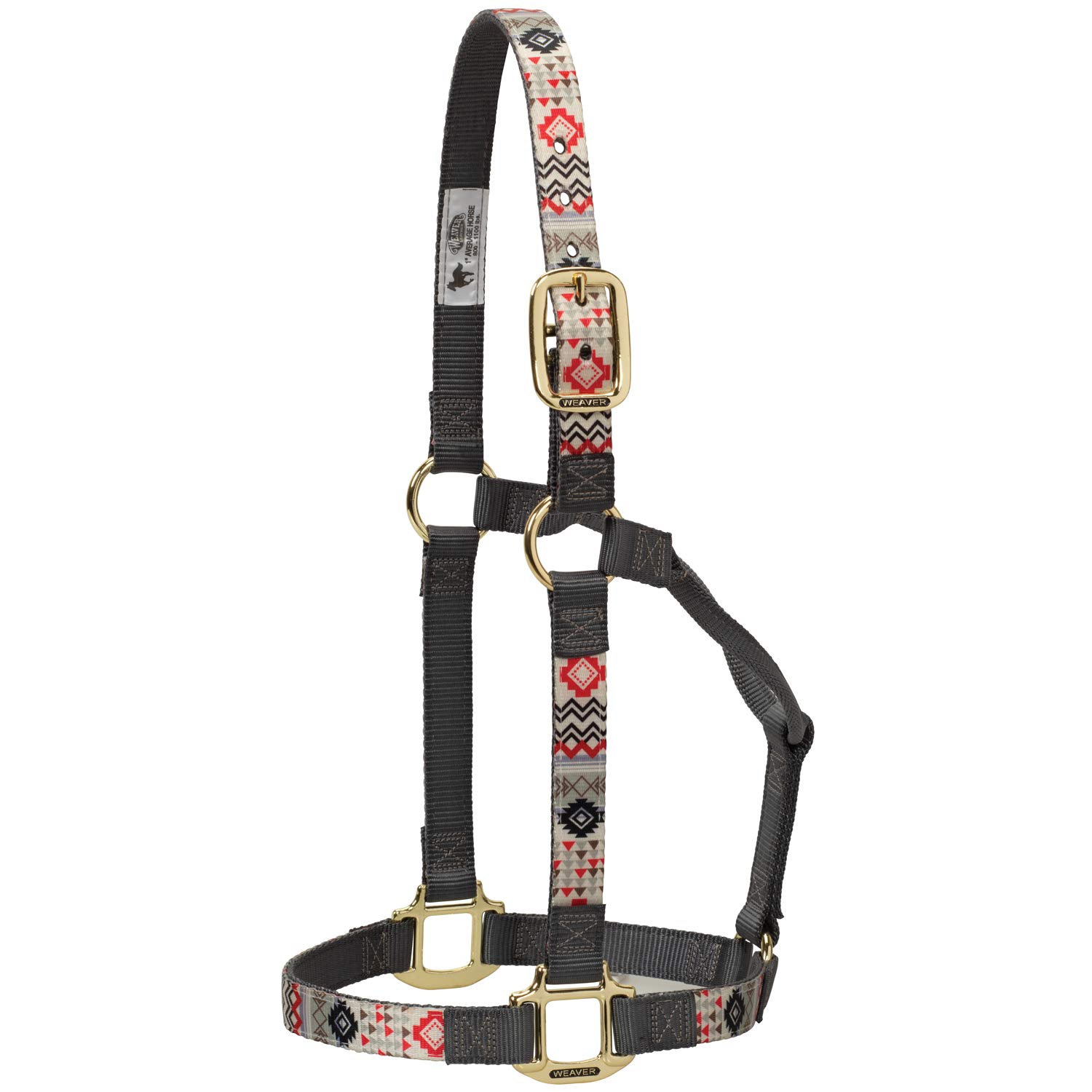 Weaver Leather Cavezza in Nylon Regolabile, S, Capestro Unisex, Azteco Cremisi, S Horse