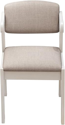 Miniatura 4 de Silla de estudio para niños Silla de madera de goma Altura ajustable ComedorOcioOficina Silla (blanco)