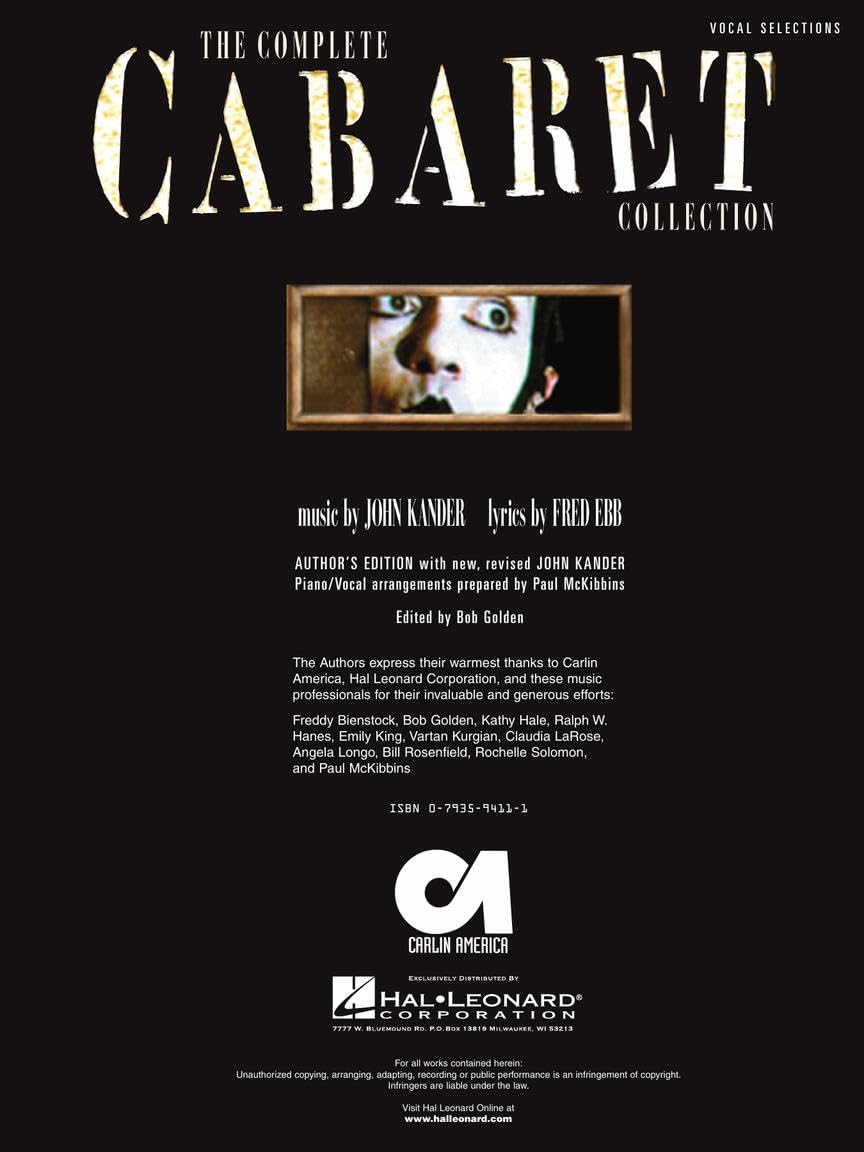 Cabaret (Complete Collection): Vocal Selections - Souvenir Edition