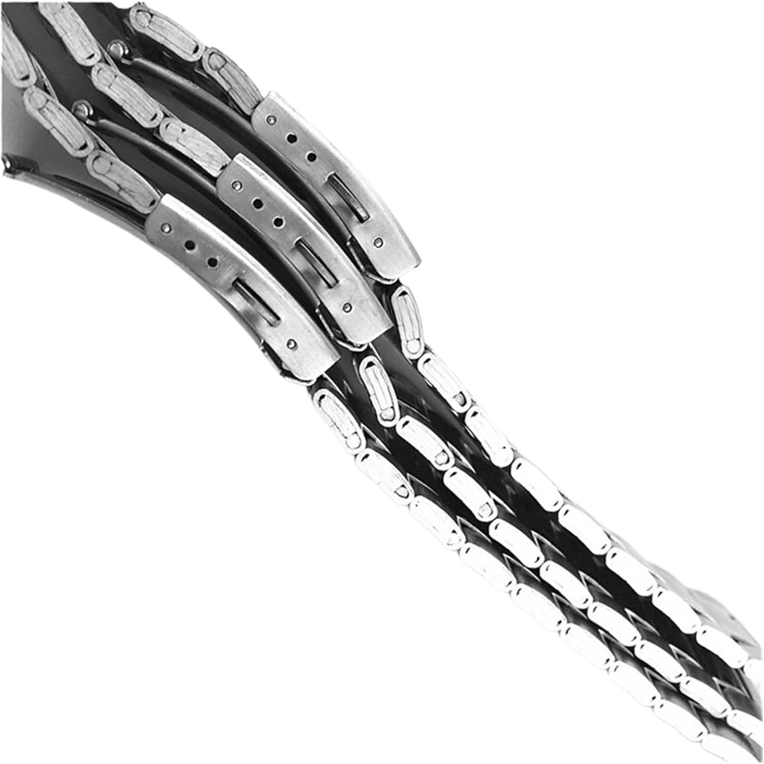 YYJzsw Stainless Steel Watch Strap 12/14/16/18/20/22mm Silver With Folding Clasp Compatible With Men Women