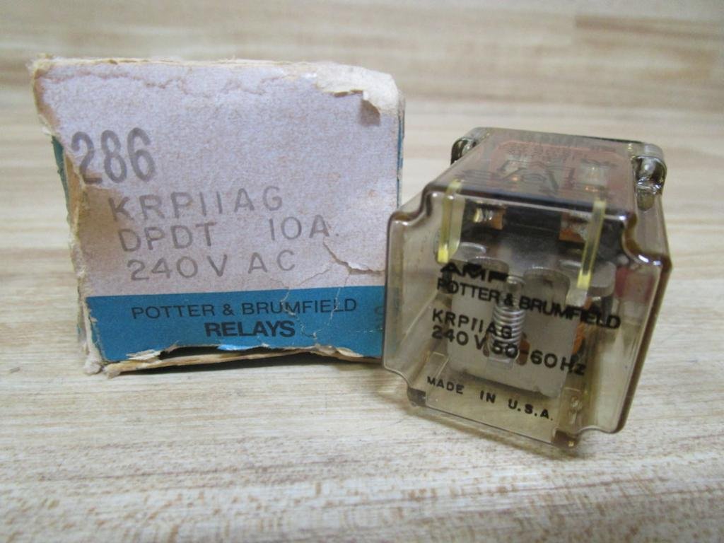 TE CONNECTIVITY / POTTER & BRUMFIELD KRP-11AG-240 POWER RELAY, DPDT, 240VAC, 10A, PLUG IN