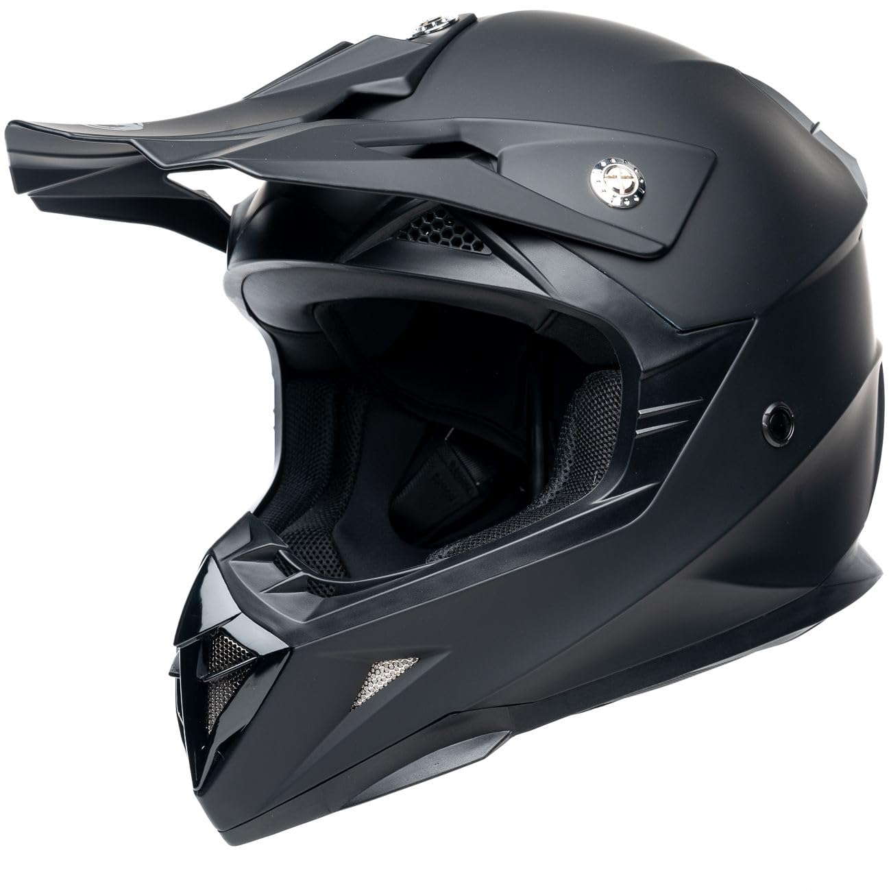 DIRTY Casque de motocross | Homologué ECE 22.06 Black Mat | Casque scooter