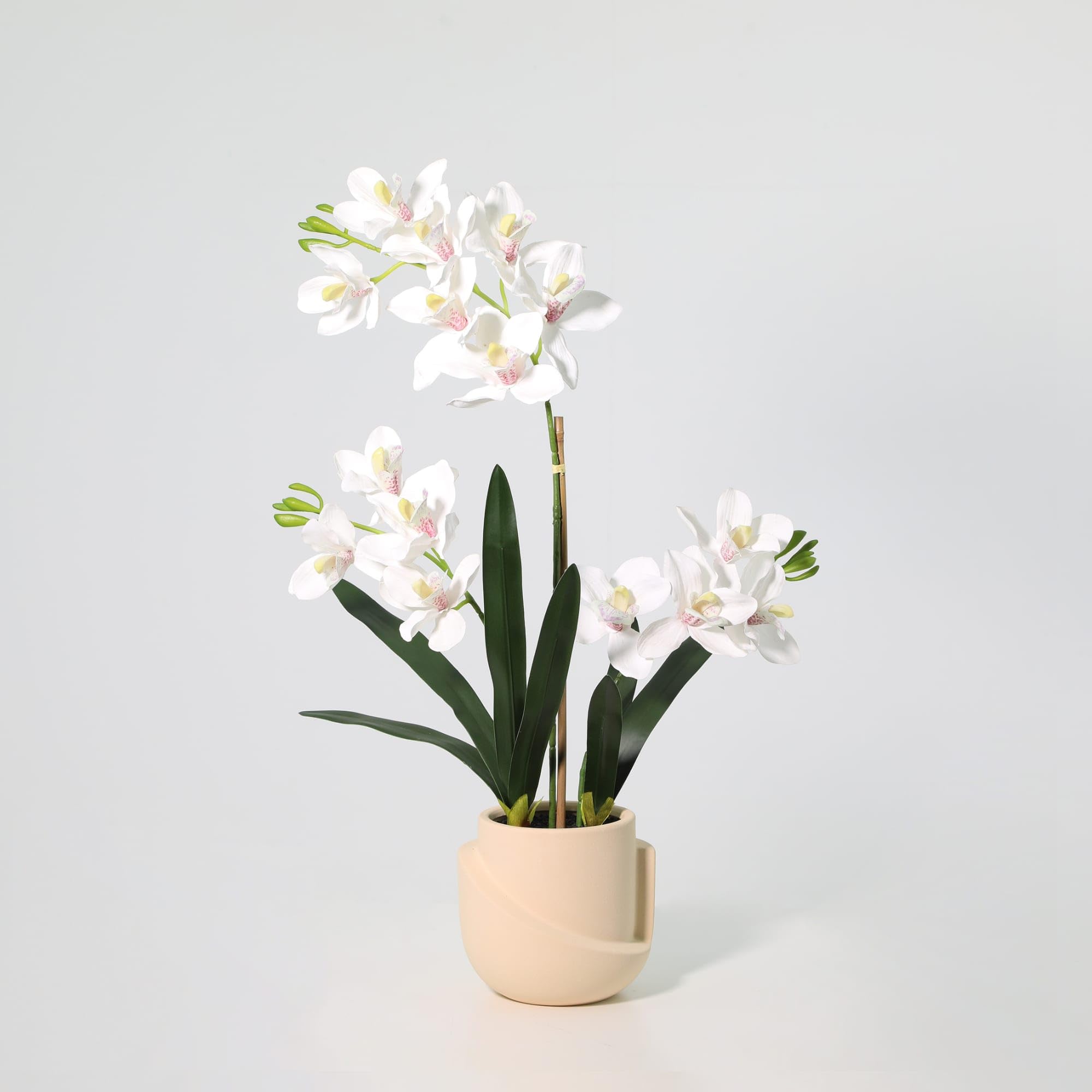 Sztuczna orchidea Phalaenopsis 71 cm w doniczce – realistyczna sztuczna roślina kwitnąca – elegancka dekoracja orchidei – nie wymaga pielęgnacji przez cały rok, natychmiast gotowa do dekoracji