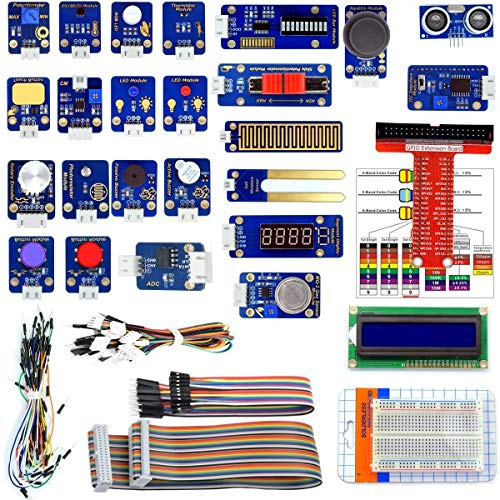 Adeept 24 Modules Sensor Starter Kit voor Raspberry Pi 4/3/2 B/B+, DS18b20, Raspberry Pi Sensor Kit met Tutorials, met C en Python Code, 95 pagina's PDF Guidebook