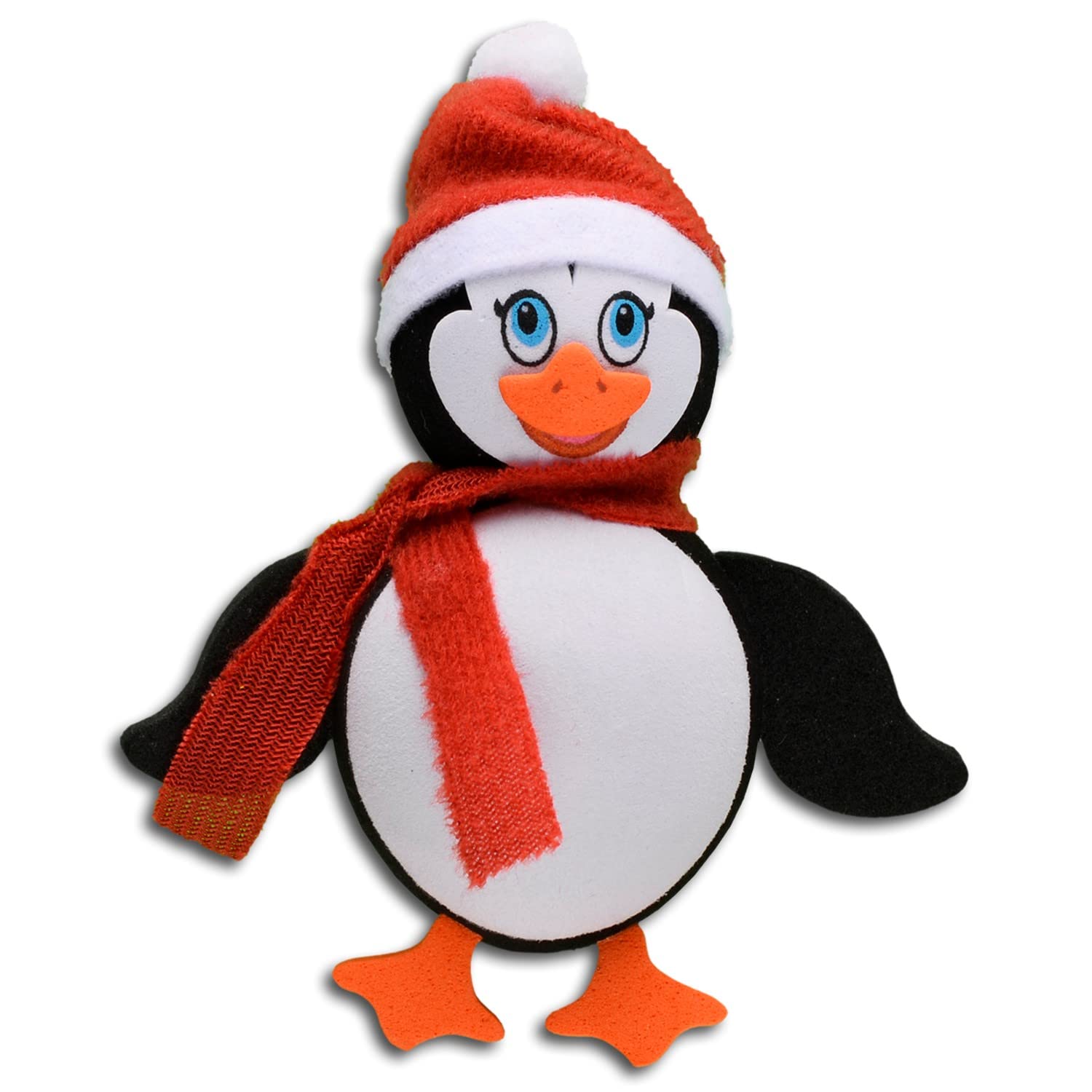 Tenna Tops Ice Pop The Penguin Red Scarf Car Decor Antenna Topper Auto Accessory (Fits Fat Stubby Antenna)