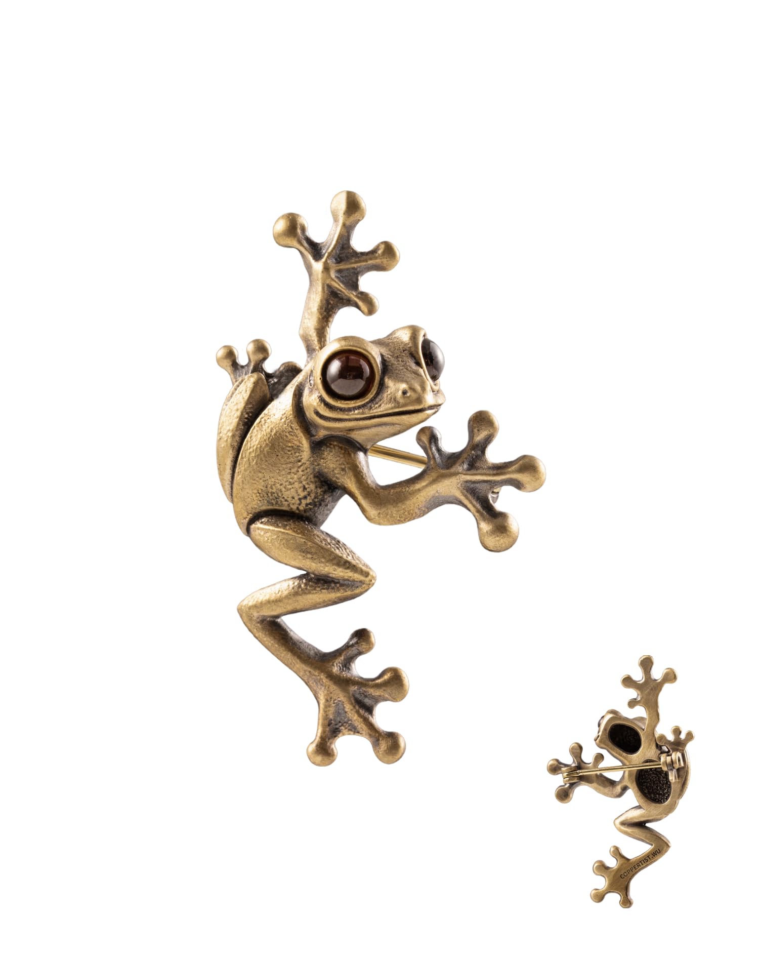 COPPERTIST.WU Baum Frosch Brosche Tier Schal Pin Rucksack Schal Shirt Hut Dekorative Schmuck Geschenk für Frauen Männer