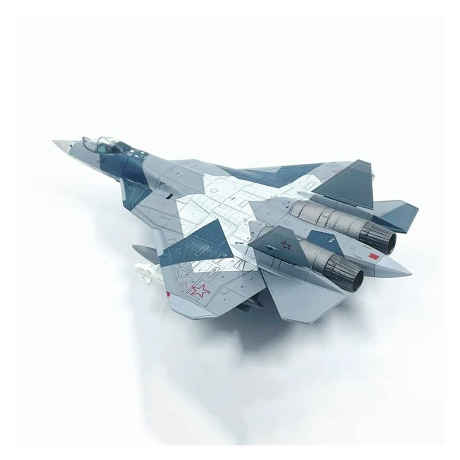 Pressofuso in Metallo per Aerei pressofusi in Lega di Metallo 1/100 per Il Russo SU57 Aereo da Caccia Su-57 Aereo Modello Giocattolo per la Raccolta e l'esposizione