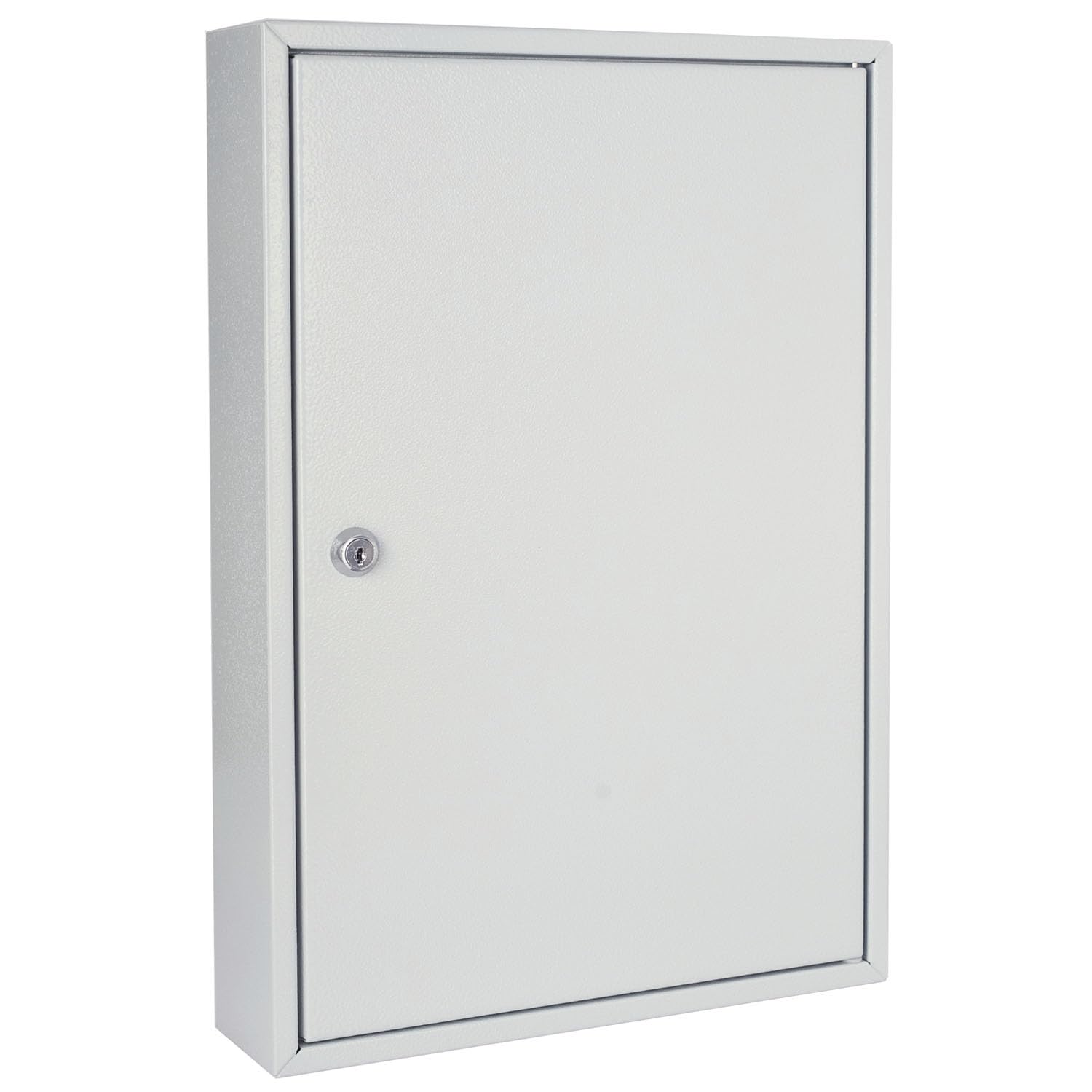 HMF 13564-07 szafka na klucze, 64 haczyki, regulowane listwy z haczykami, 45,0 x 30,0 x 8,0 cm, jasnoszara