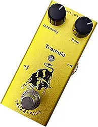 Almencla Pedal de efeitos de guitarra elétrica dc 9v true portátil mini pedal de único profissional para show de de concerto ao vivo, Tremolo