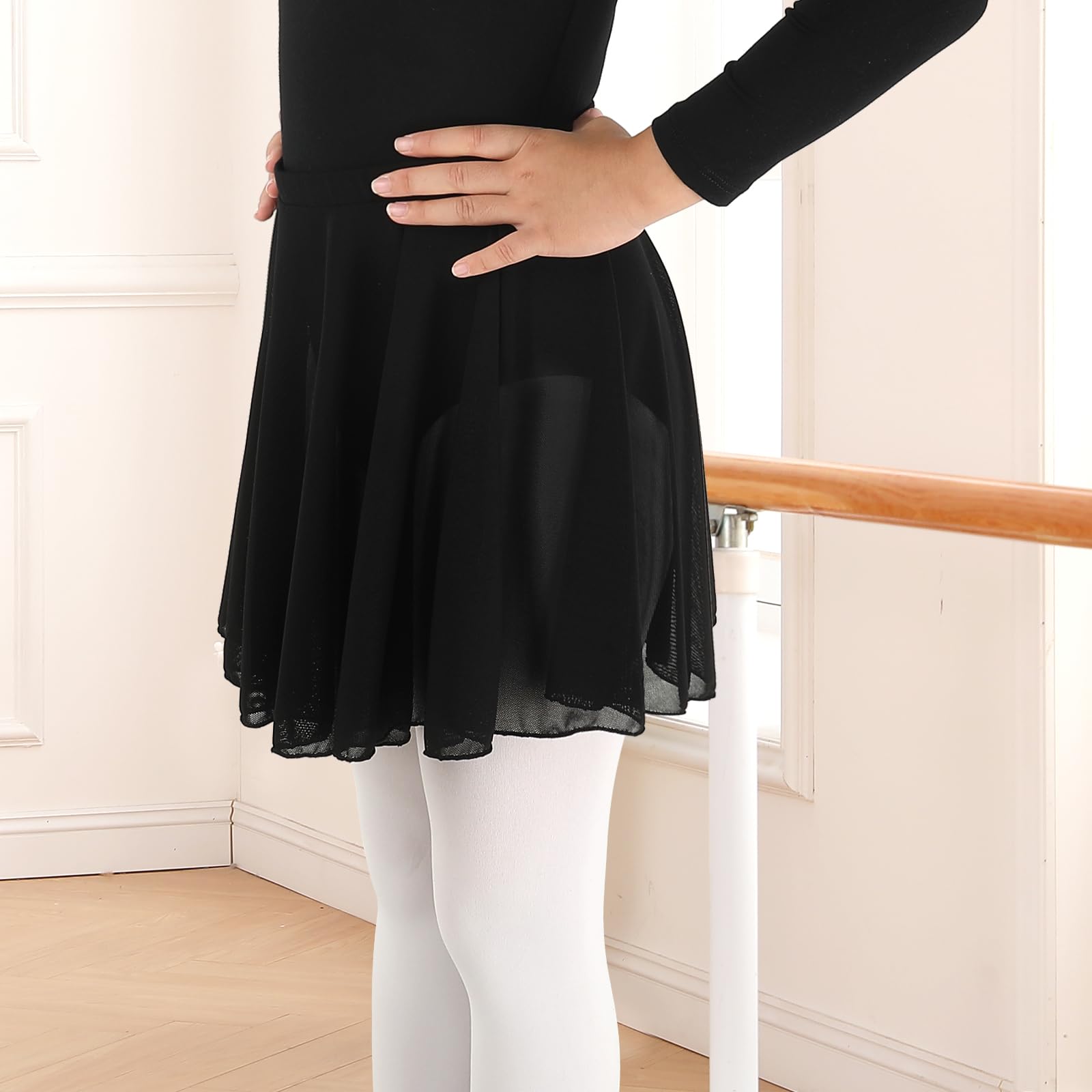 Falda de Ballet para Niñas Malla Elástica Faldas de Danza