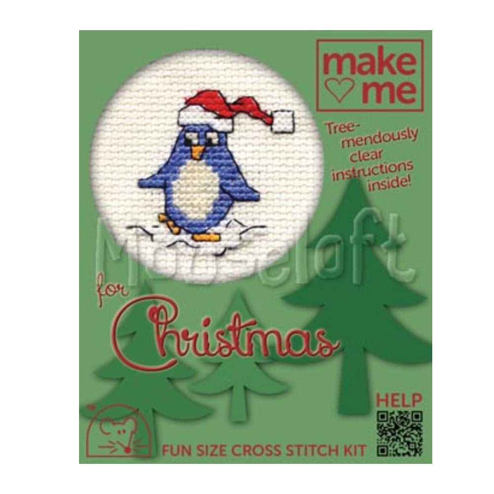 Mouseloft Cross Stitch Kit, Make Me for Christmas Collection - Penguin