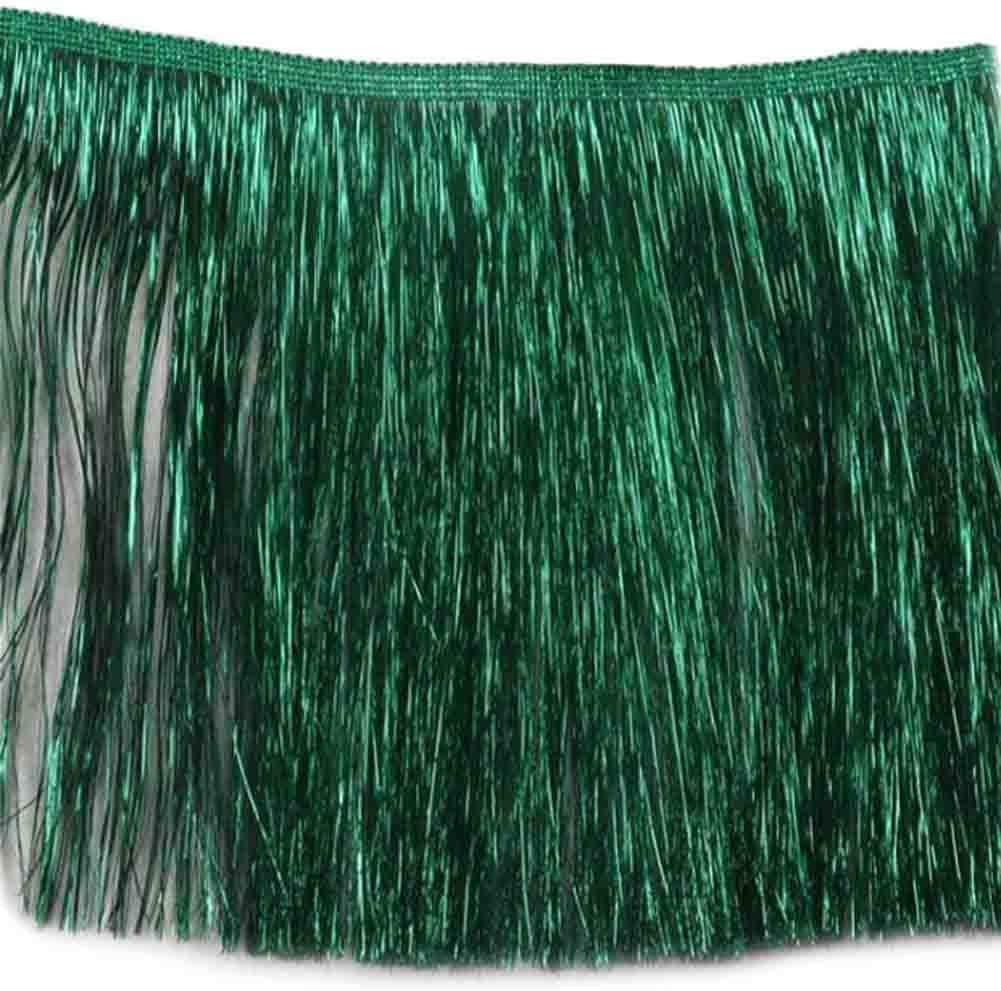 10 Yards 8 Inch Wide Metallic Fringe Trim DIY Latin Dance Dress Clothing Accessories Xmas Party Decor Shiny Tassel Lace (Multicolor)