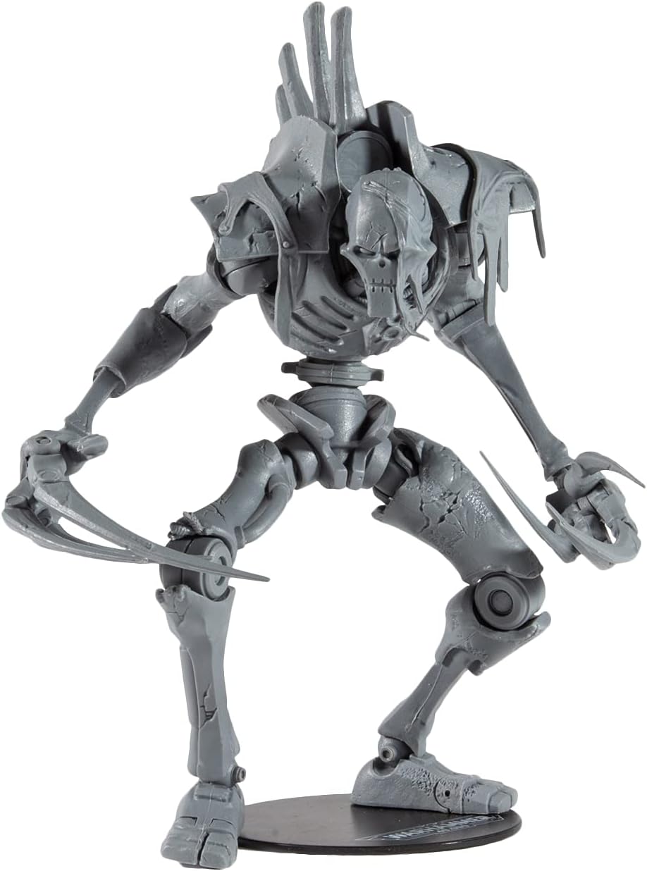 Toys, Warhammer 40000 Necron Flayed One Action Figure with 22 Moving Parts, Unpainted Collectible Warhammer Figure with collectors stand base, Customise your figure – Ages 12+