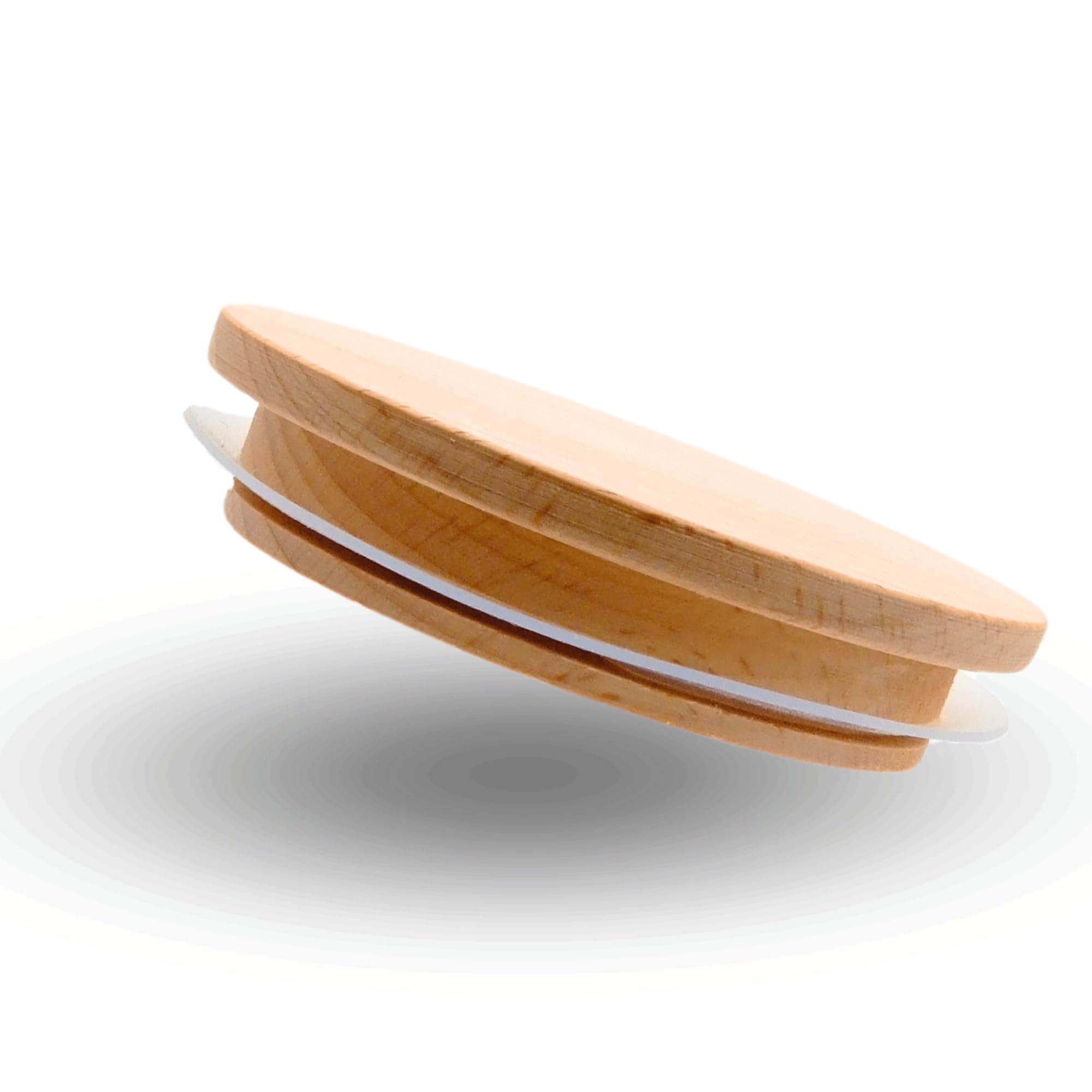 Beech Wooden Lid with Seal - Wooden Jar Lid, Wooden Cup Lid (81/68mm)