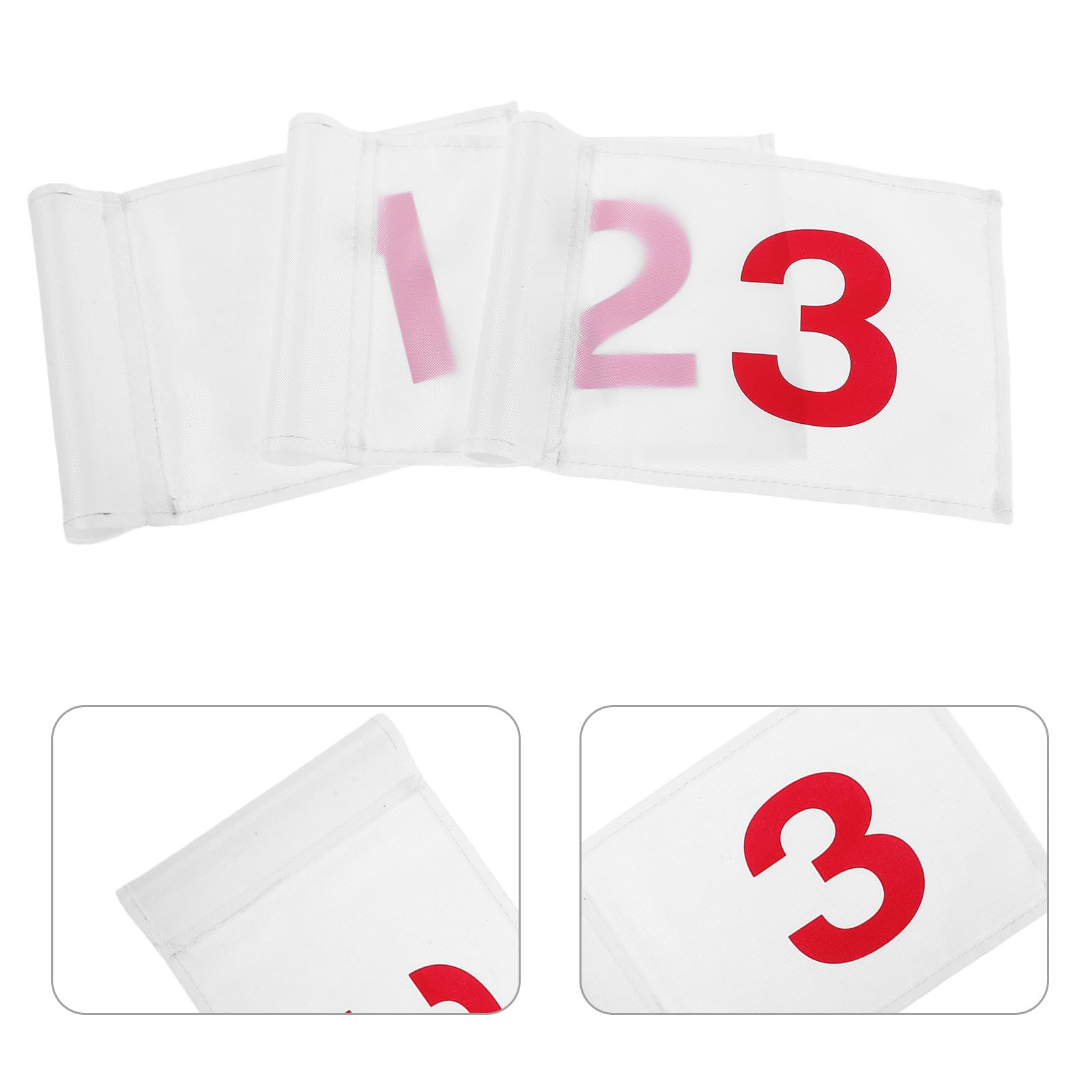 Drapeaux Numérotés avec Tube Inséré Lot de 3 en Nylon Construction Solide et Haute Visibilité, pour Terrain D'entraînement Extérieur et Jardin