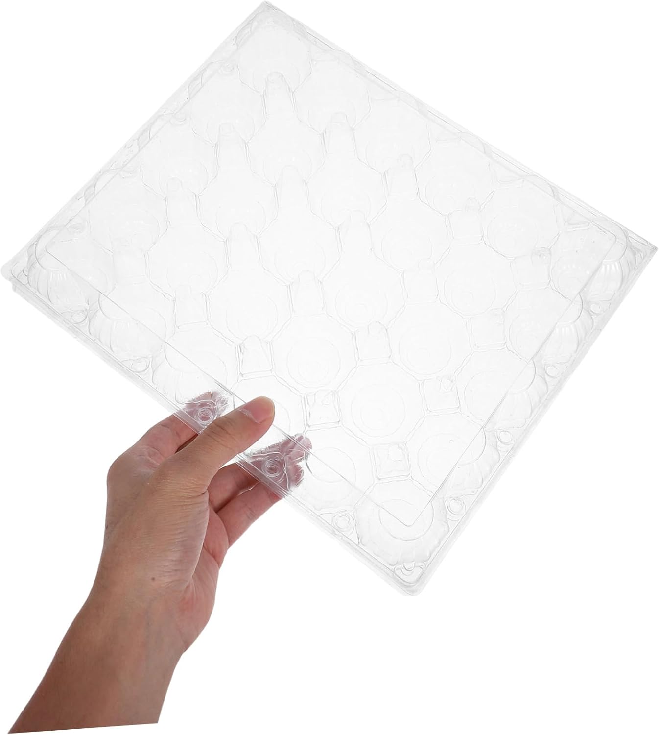 MAGICLULU 6Pcs Clear Plastic Egg Cartons Stackable Eggs Holder Tray for Efficient Refrigerator Storage Reusable Egg Organizer for Home Farm Market Kitchen Use