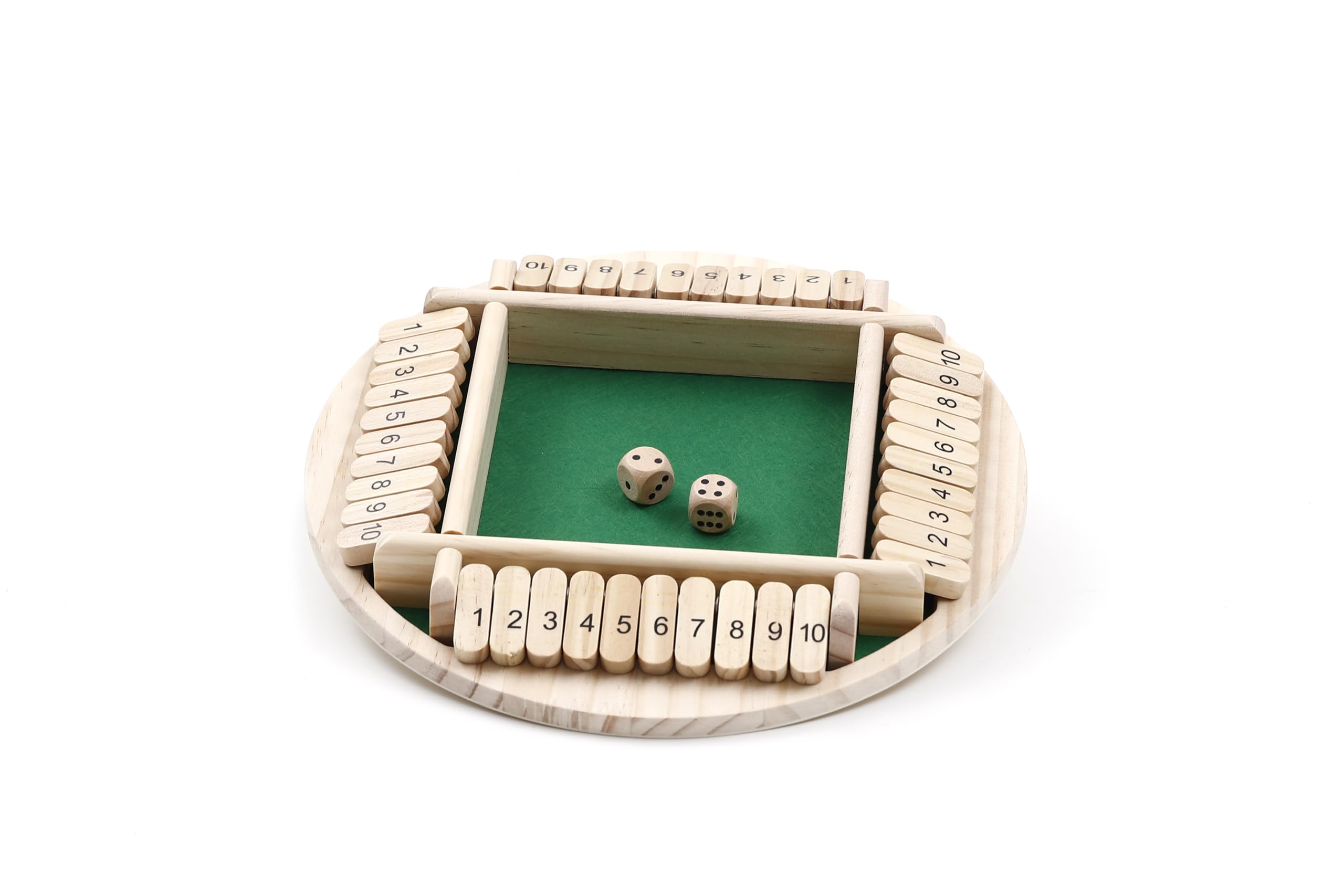Flero Shut The Box, 4 Player, Round, Dice Game, Strategy and Math Game, Board Game, Educational Toy - Image 2