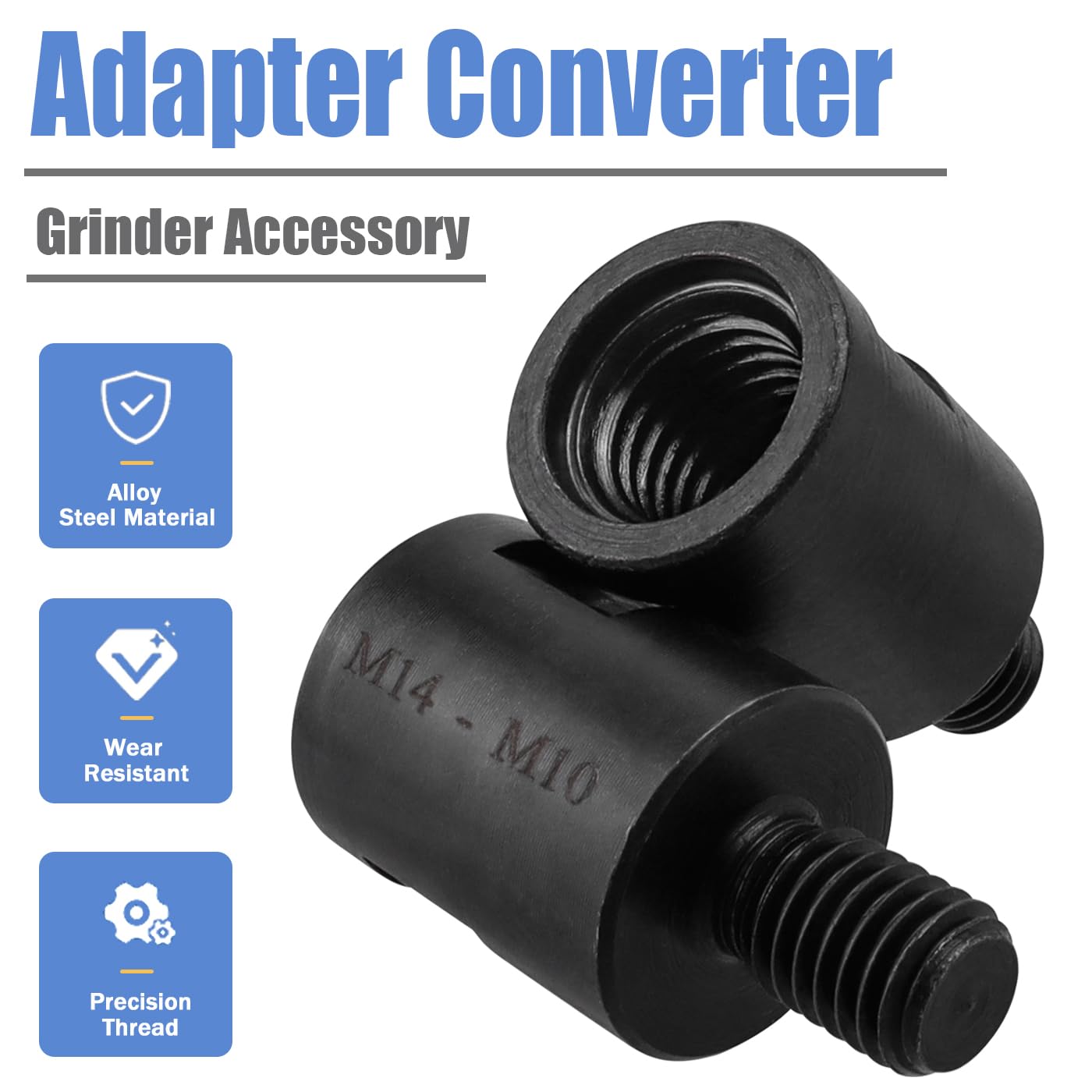 Adattatori Per Trapano Filettati M10 E M14 - 2 Pezzi In Acciaio Legato | Per Smerigliatrici E Utensili - Foto 14