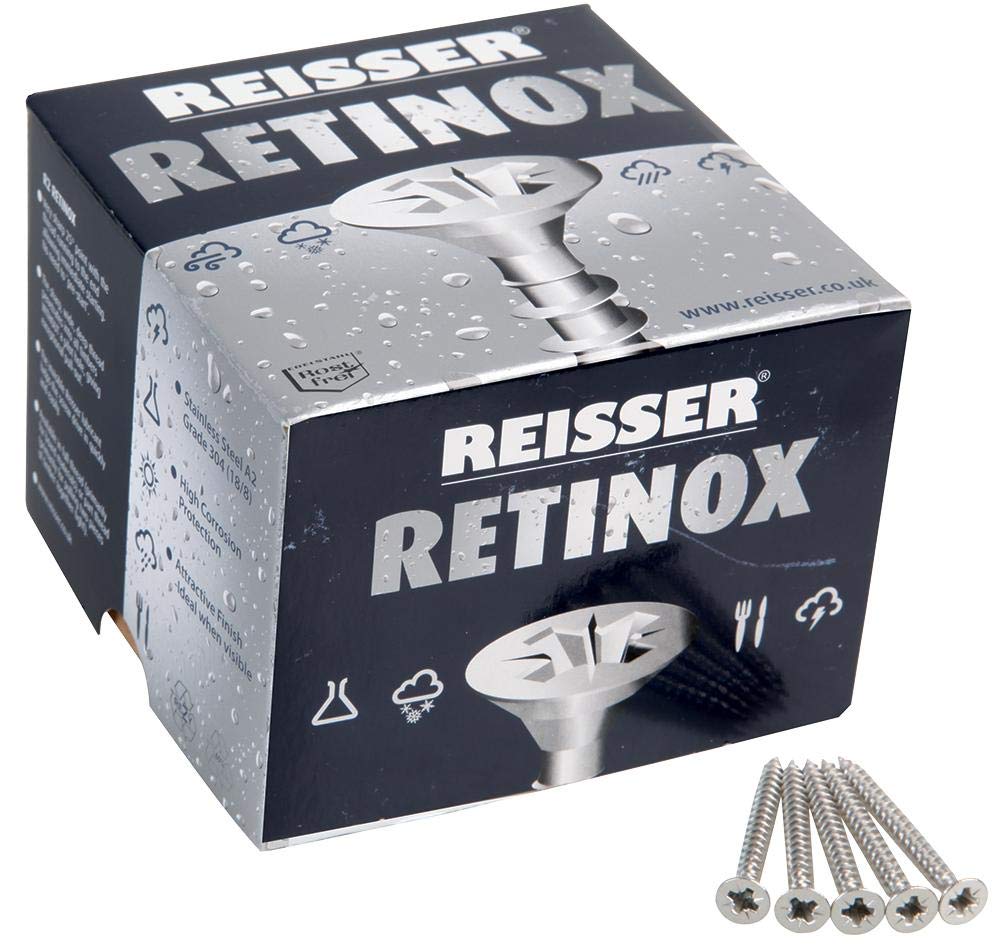 Reisser Stainless Steel Screws 4 X 30 Mm (200) | Screws Wood Fasteners/Hardware, 200 X Qty - 9220V110400304