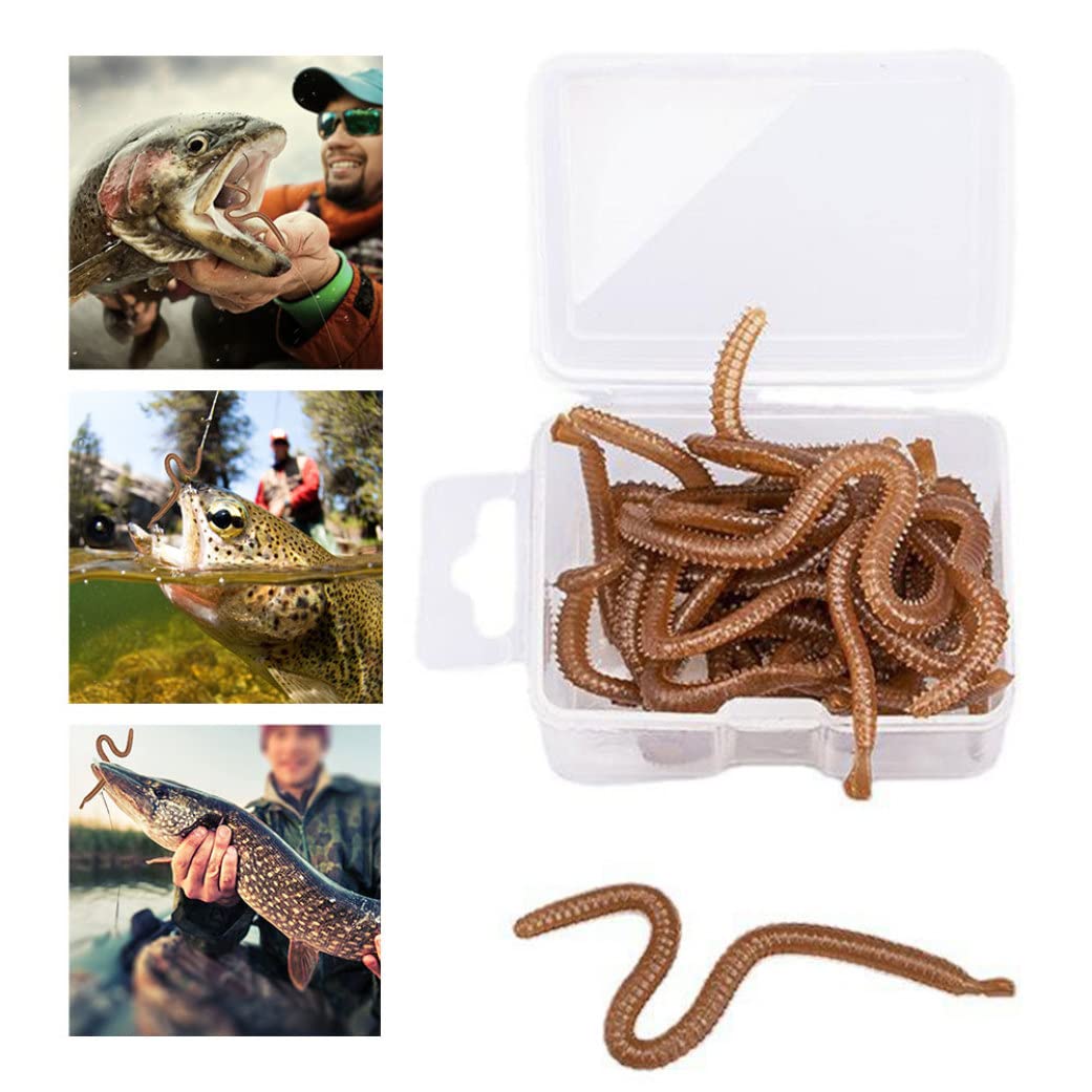 Leurres De Pêche, 4cm Insectes Faux Vers De Terre Appâts Marins Leurres Vers Artificiels Moules Pour Eau Sal E Eau Douce