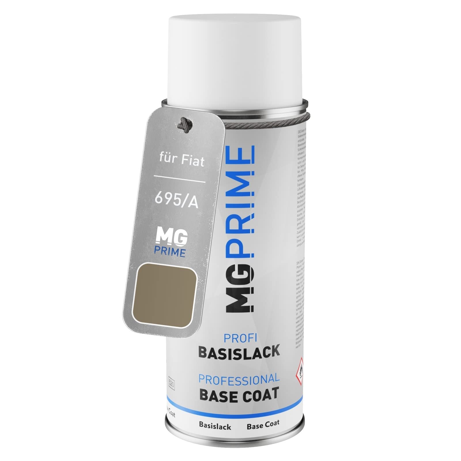 MG PRIME Car paint Spray can for Fiat 695/A Grigio Viaggiatore Metallic/Gris Colosseo Metallic Base coat spray can 400ml