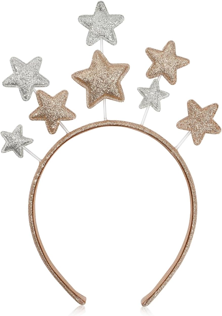 Beaupretty Glitter Star Headband Five-pointed Star Headband Bridal Hair Hoop Party Star Headpiece for Christmas Holiday Festival Birthday Party