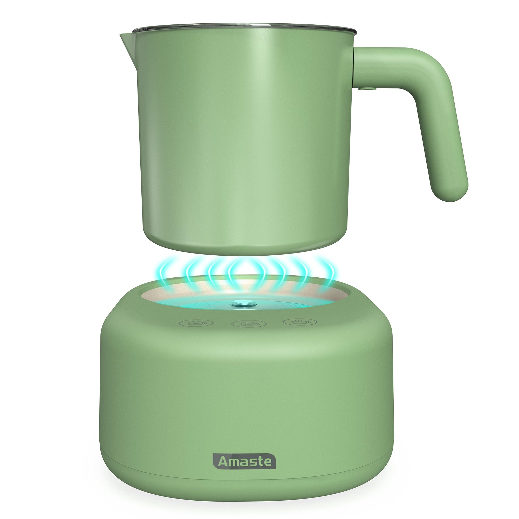 Amaste Juego de cafetera y tostadora retro, verde matcha y blanco elegante  con oro rosa