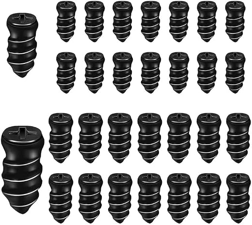 32 Pcs Mr Fix Tire Repair Nails Black Tire Repair Rubber Screws Soft Rubber Screw Fast Tool Self-Service Tire Repair Nail ...