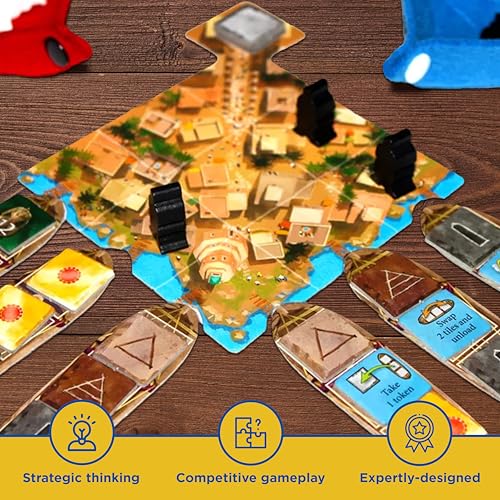 Thames & Kosmos , 694272 , Imhotep Duel , The Competition of The Builders Continues , Strategy Game , 2 Players , Ages 10+