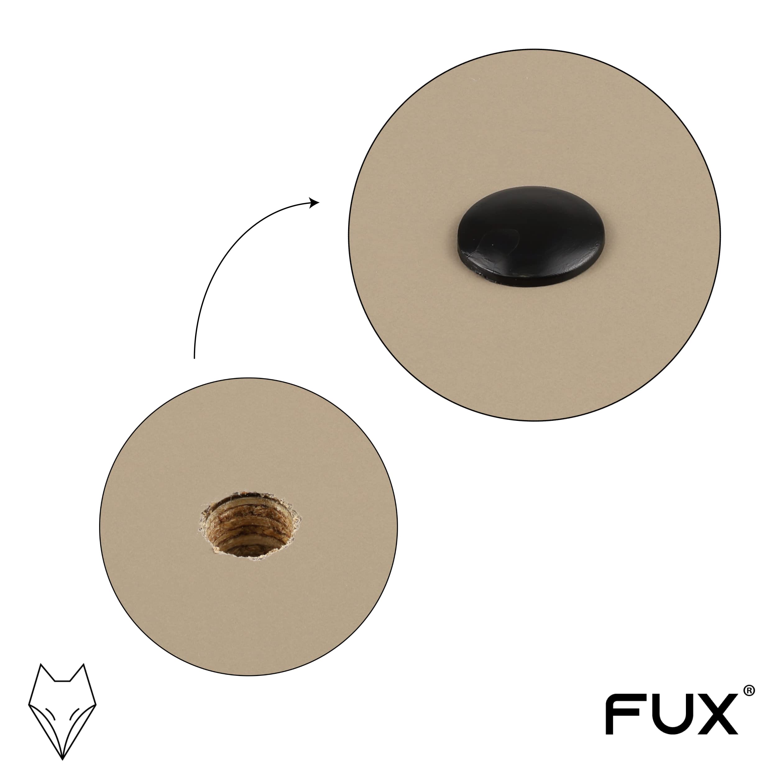 Set di 50 tappi per fori di perforazione, diametro asta: 4,4-20,5 mm, copriforo mobili, tappo in plastica, otturatore per buco, bocca, tappo nero, 7,0 mm