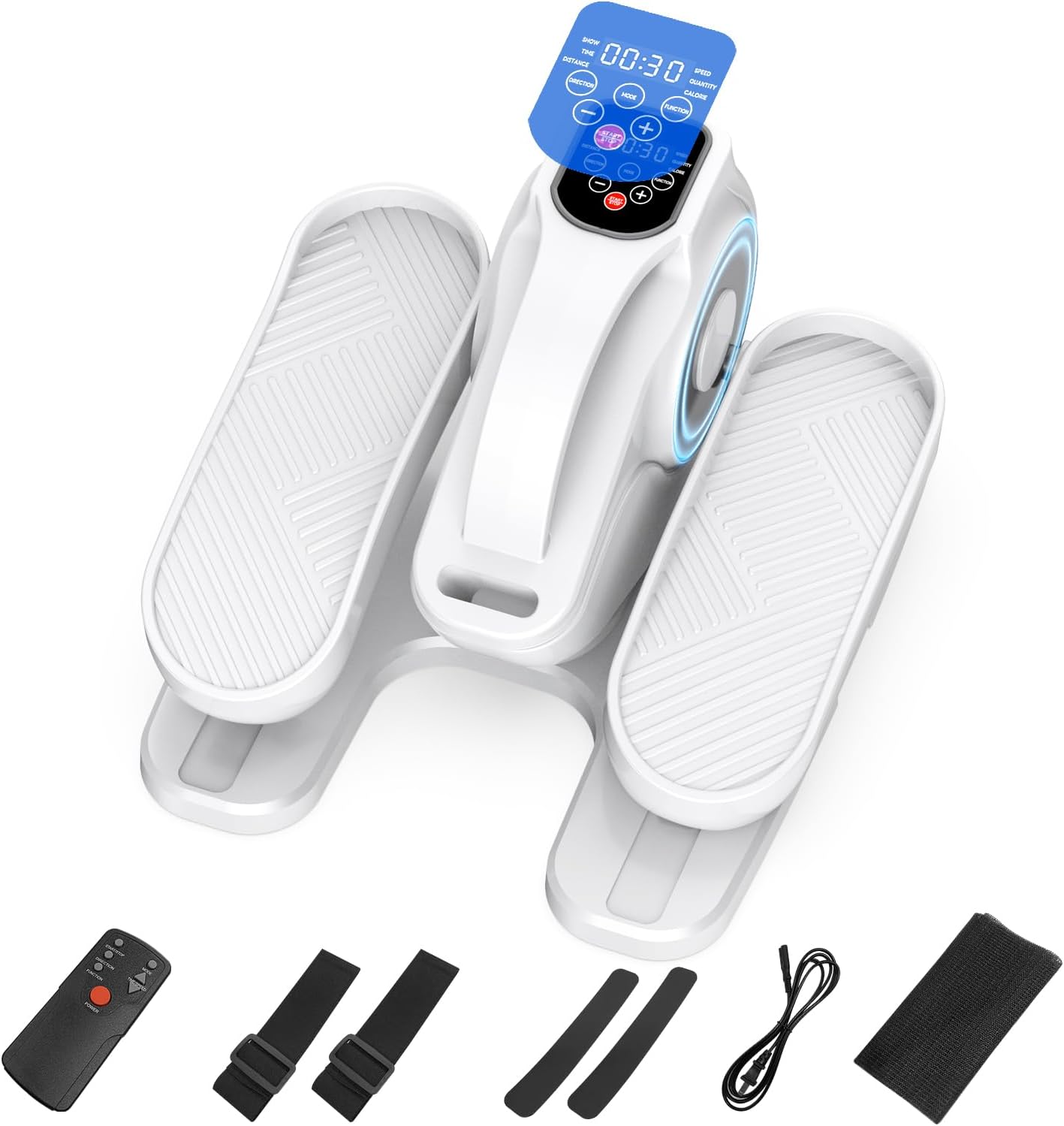 Under Desk Elliptical Machine, 24 Modes Elipse Leg Exerciser Electric as Seen on TV for Seniors, Portable Seated Pedal Trainer, Romote Control Home Workout Equipment, Quiet Elliptical Exerciser