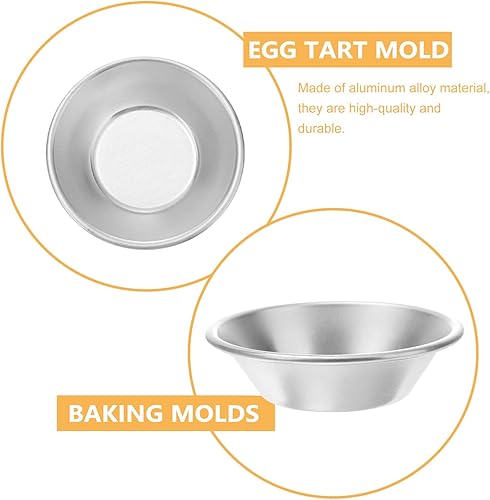 Miniatura 4 de Paquete de 25 moldes para tarta de huevo, tartaletas de aleación de aluminio, moldes de postre, moldes para tartas pequeñas, moldes para tartas,