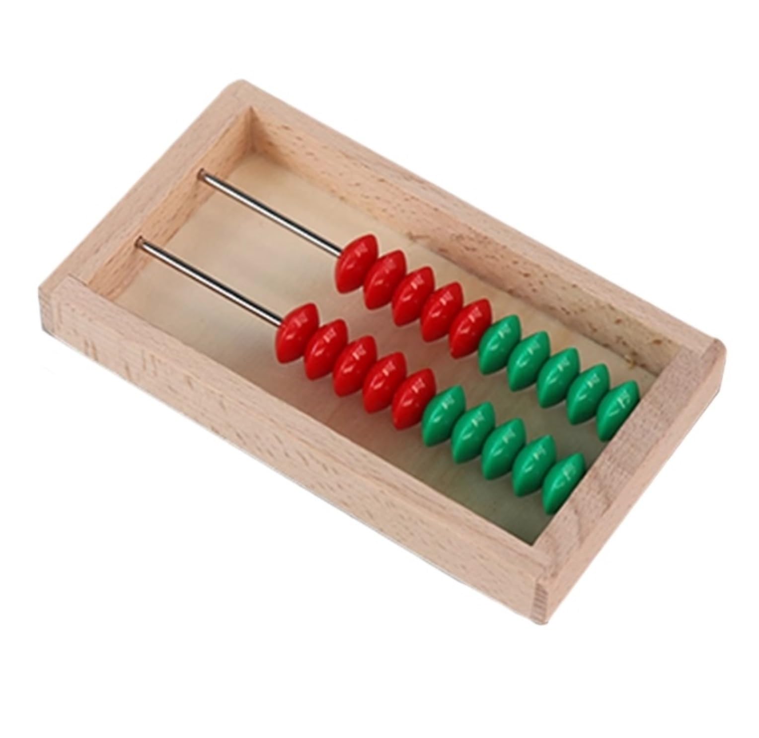 zabawki antystresowe dla dzieci, Drewniane liczydło w kolorze do liczników koralików matematycznych nauki i liczb przyborów szkolnych(20 beads)