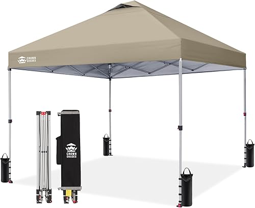 Miniatura 26 de CROWN SHADES - Toldo plegable instantáneo con bolsa de transporte para exteriores, 10 x 10 pies