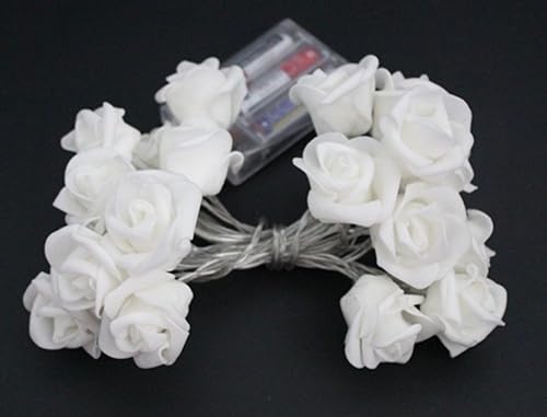Miniatura 3 de Fantasee - Guirnalda de luces LED de rosas que funcionan con pilas, luces de rosas decorativas para bodas, propuestas de matrimonio, hogar,