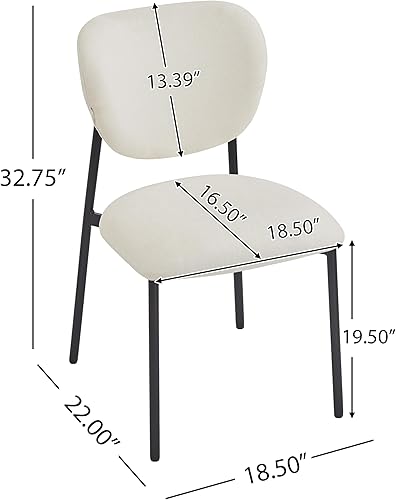 Miniatura 3 de Juego de 2 sillas de comedor, modernos juegos de mesa y sillas con patas de metal, cómoda silla de escritorio para cocina, sala de estar y asientos