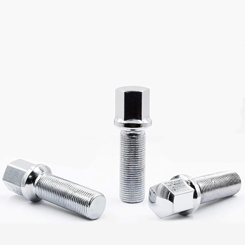 Vista 19 de Wheel Accessories Parts 20 piezas M15 x 1.25 15 x 1.25 pernos de asiento de bellota 6 ranuras para automóvil de 1.575 in de longitud de rosca